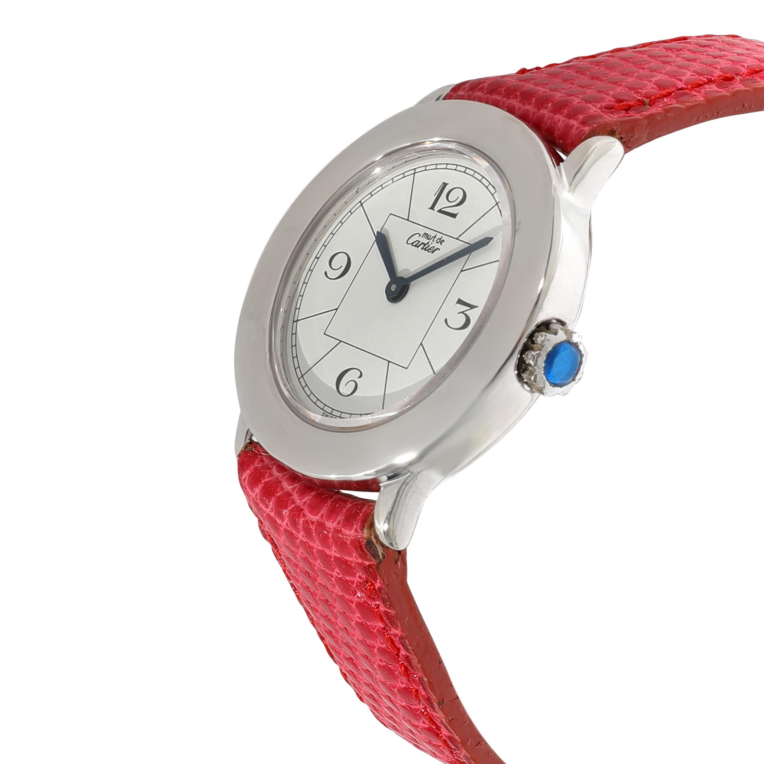 Cartier Must de Cartier 1806 Damenuhr aus 925 Sterlingsilber im Zustand „Hervorragend“ in New York, NY