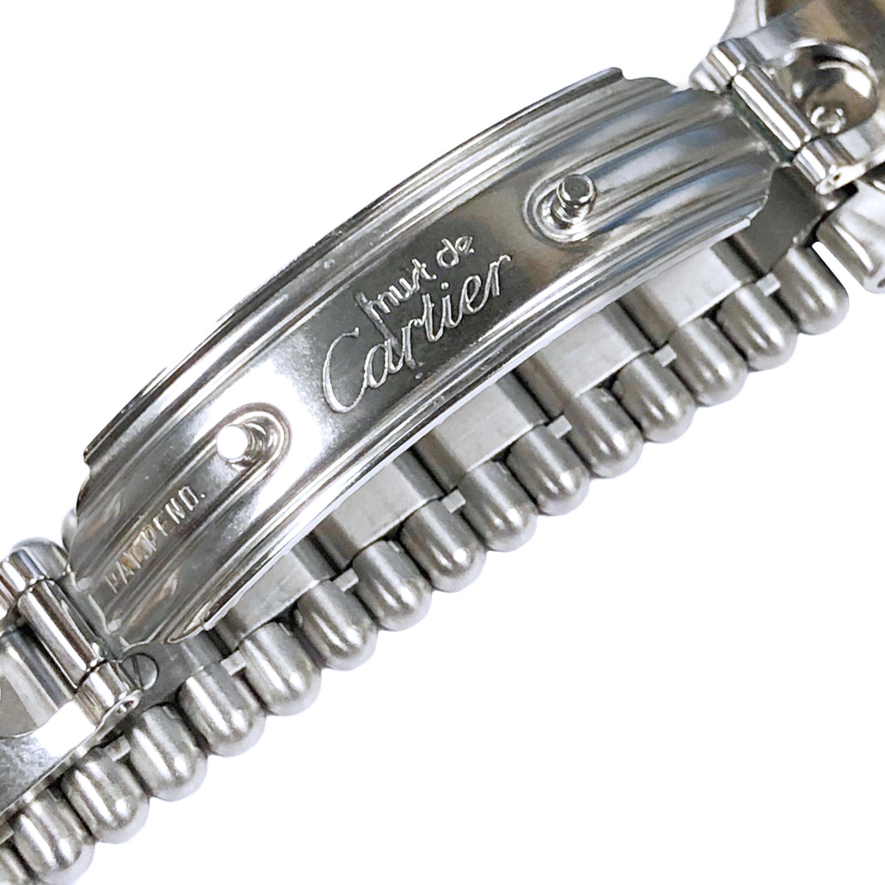 Cartier Must De Cartier 21 Ladies Gold and Steel Quartz Wristwatch In Excellent Condition In Chicago, IL