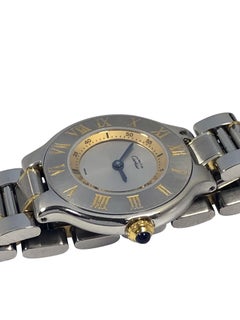 Cartier Must De Cartier 21 Ladies Steel Gold Quartz Wrist Watch