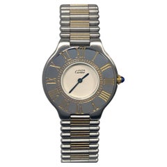 Cartier Must De Cartier 21 Mid Size Steel and Gold accent Quartz Wrist watch