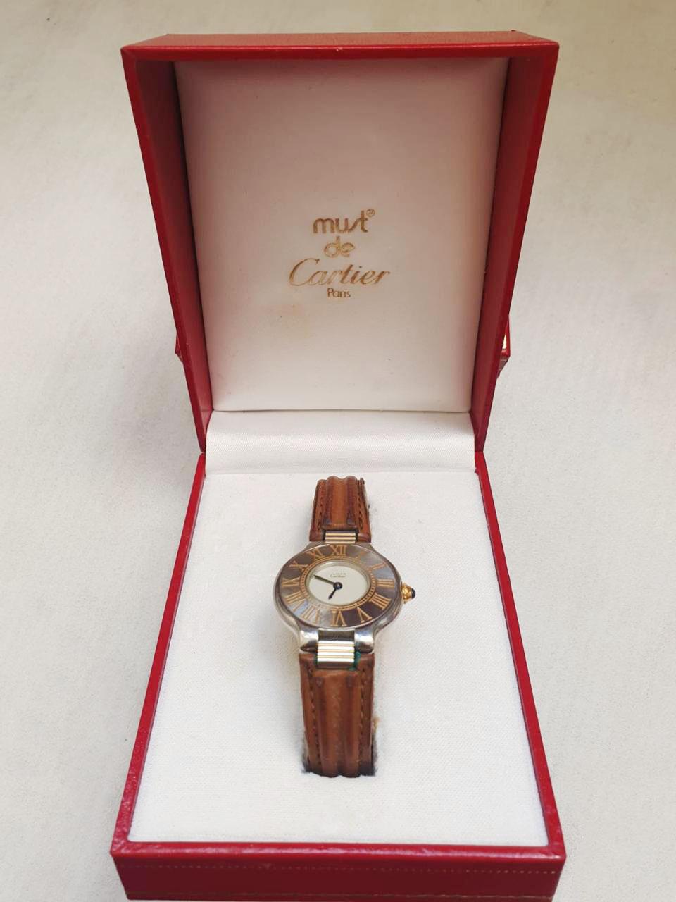 Reloj de pulsera de cuarzo para mujer Cartier Must de Cartier 21 de acero inoxidable y oro siglo XX