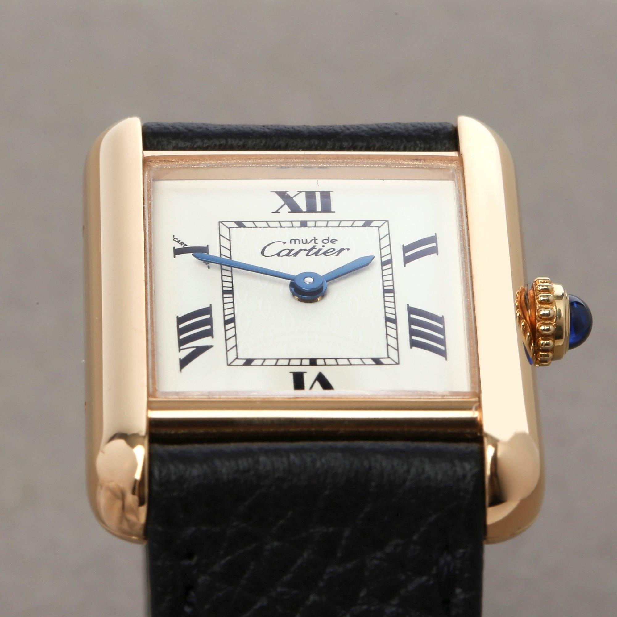 Cartier Must de Cartier 2415 Damen Gold plattiert Uhr 3