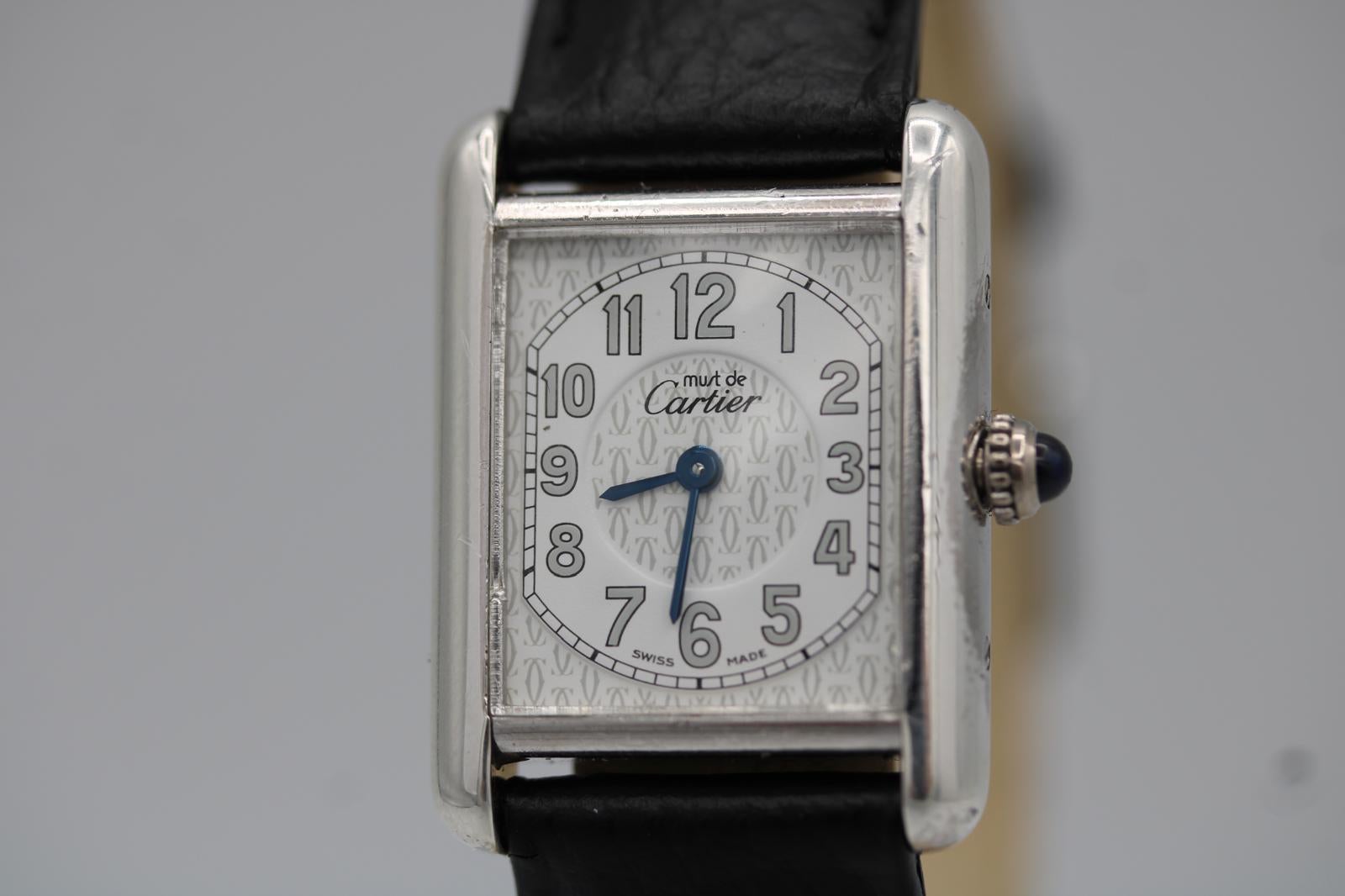 Must de Cartier 2416 22x30mm 1999 Carte di servizio astuccio in vendita 6