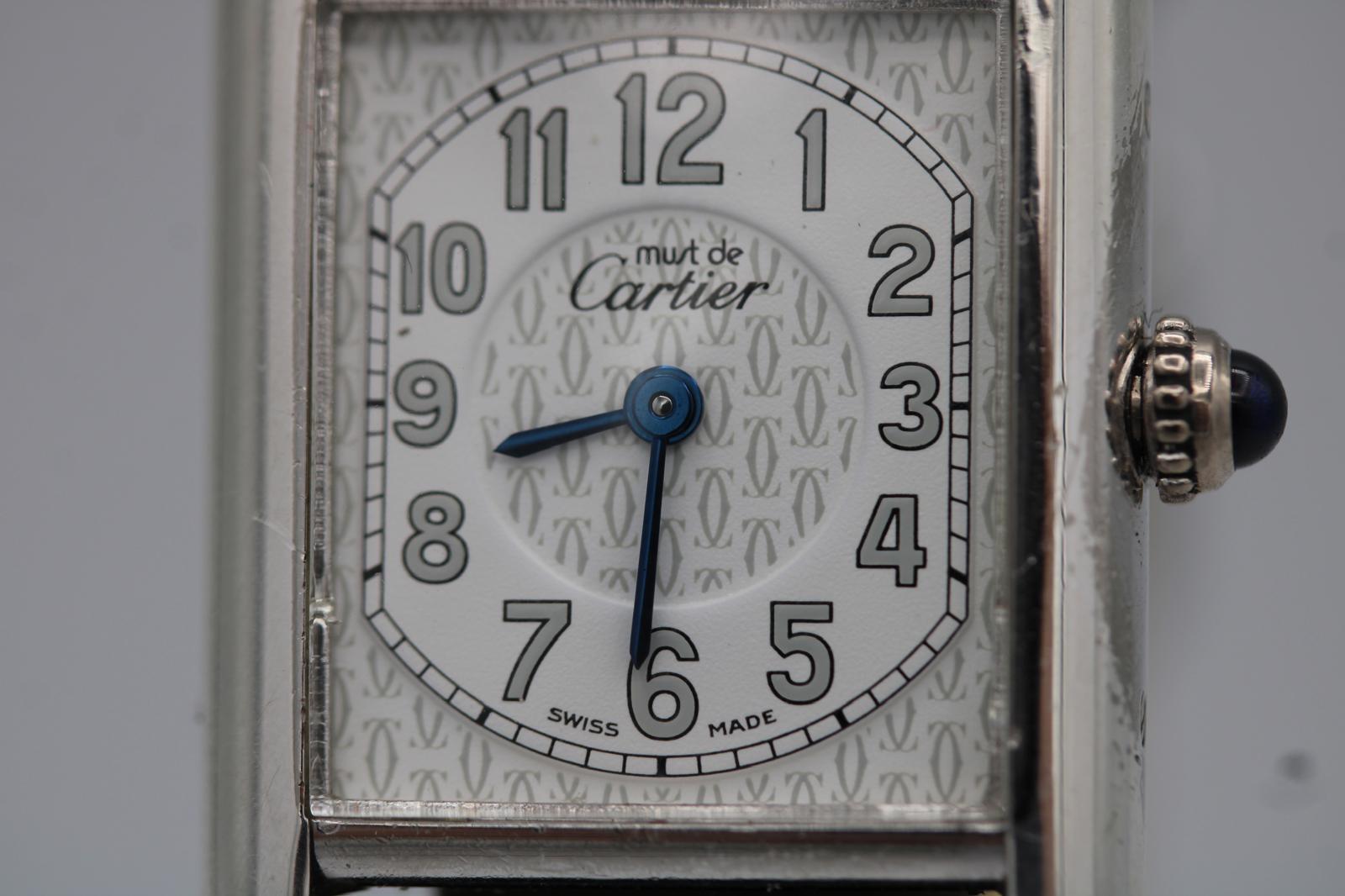 Must de Cartier 2416 22x30mm 1999 Carte di servizio astuccio in vendita 7