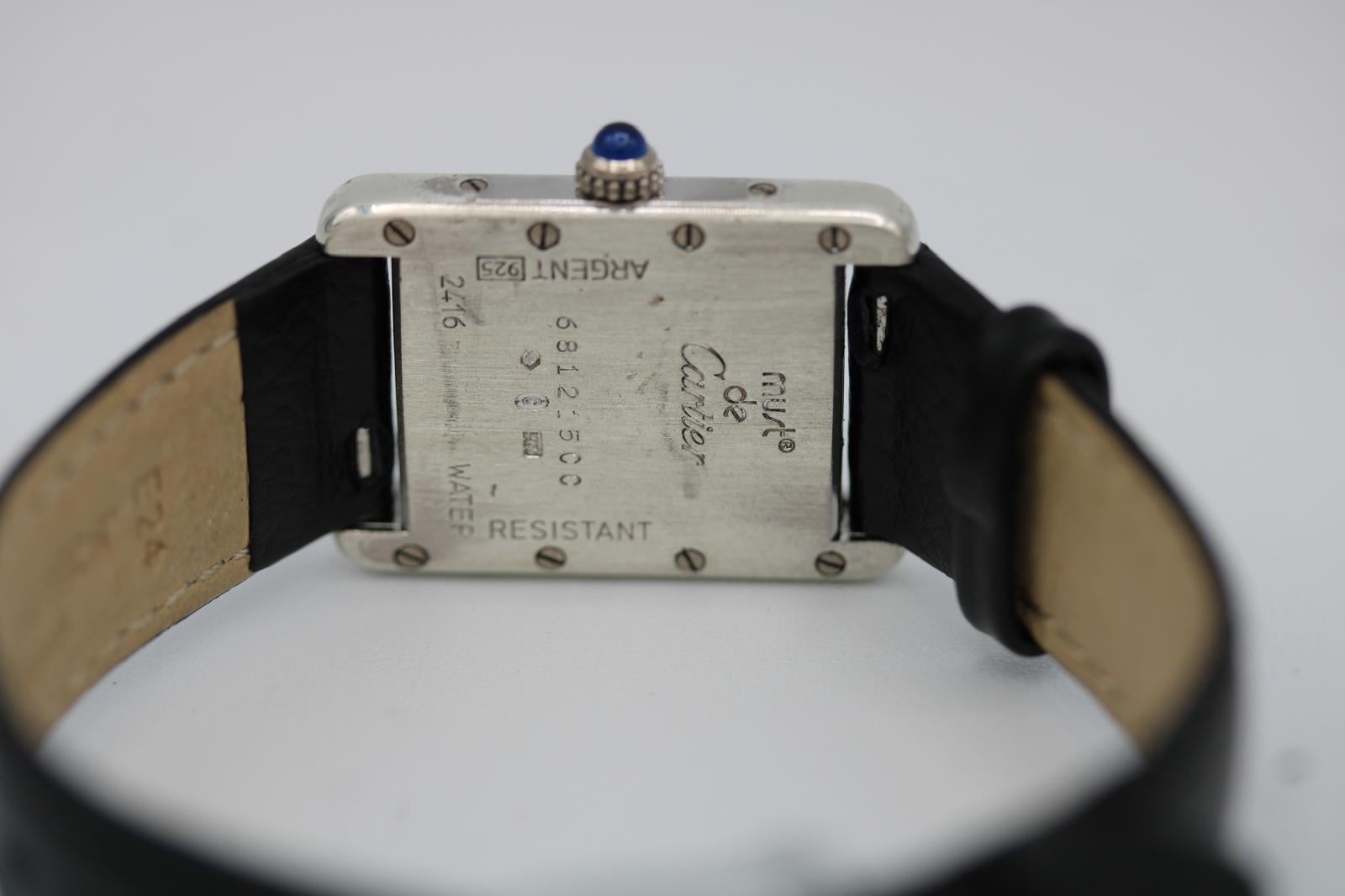 Must de Cartier 2416 22x30mm 1999 Carte di servizio astuccio In condizioni buone in vendita a London, GB