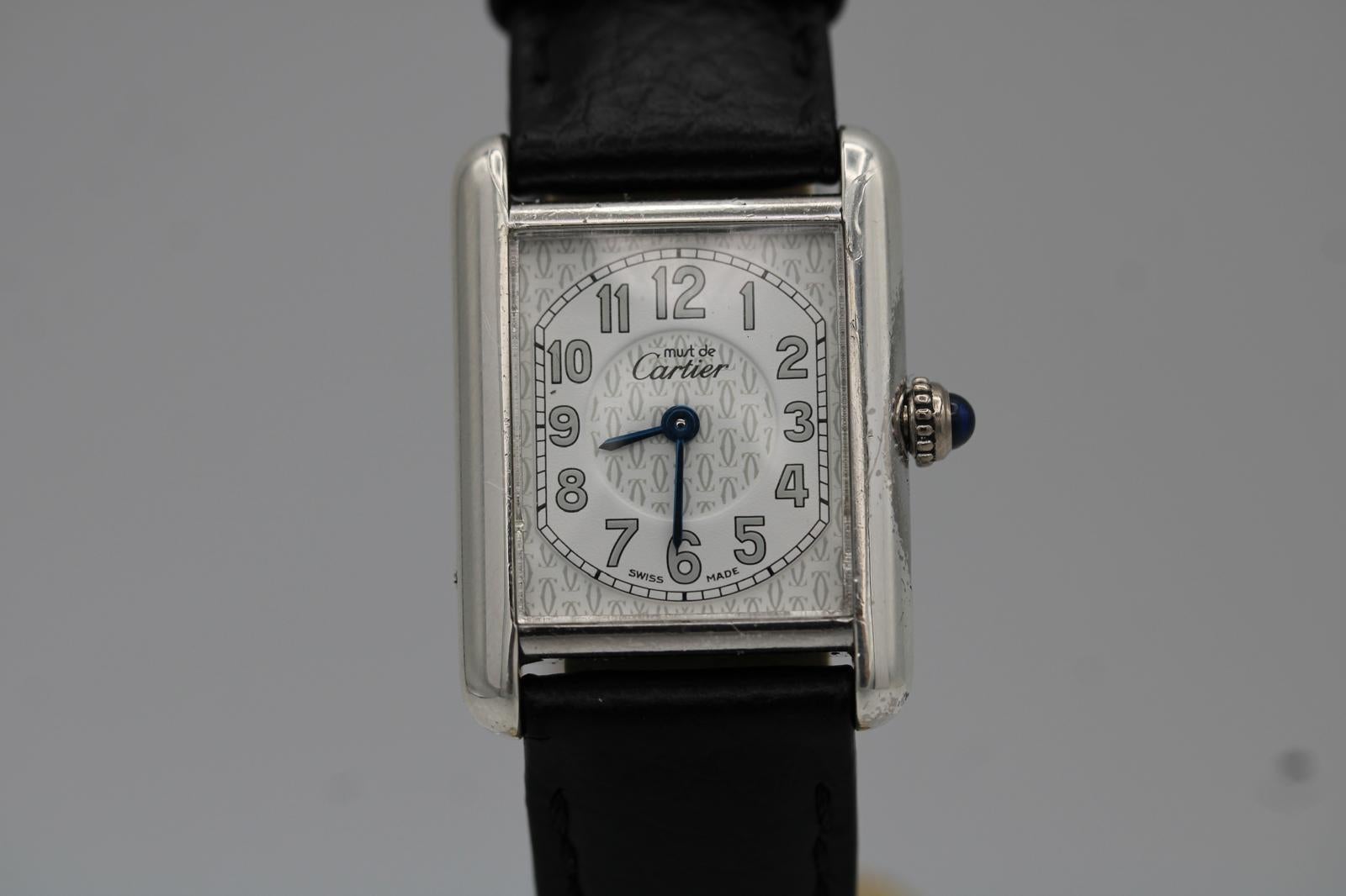 Must de Cartier 2416 22x30mm 1999 Carte di servizio astuccio in vendita 1