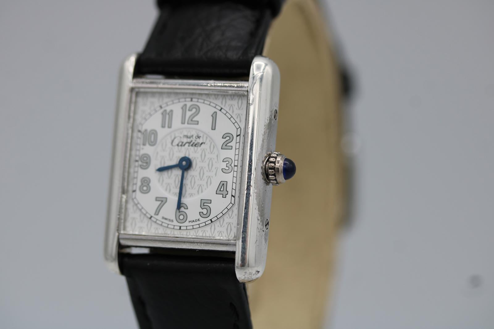 Must de Cartier 2416 22x30mm 1999 Carte di servizio astuccio in vendita 3