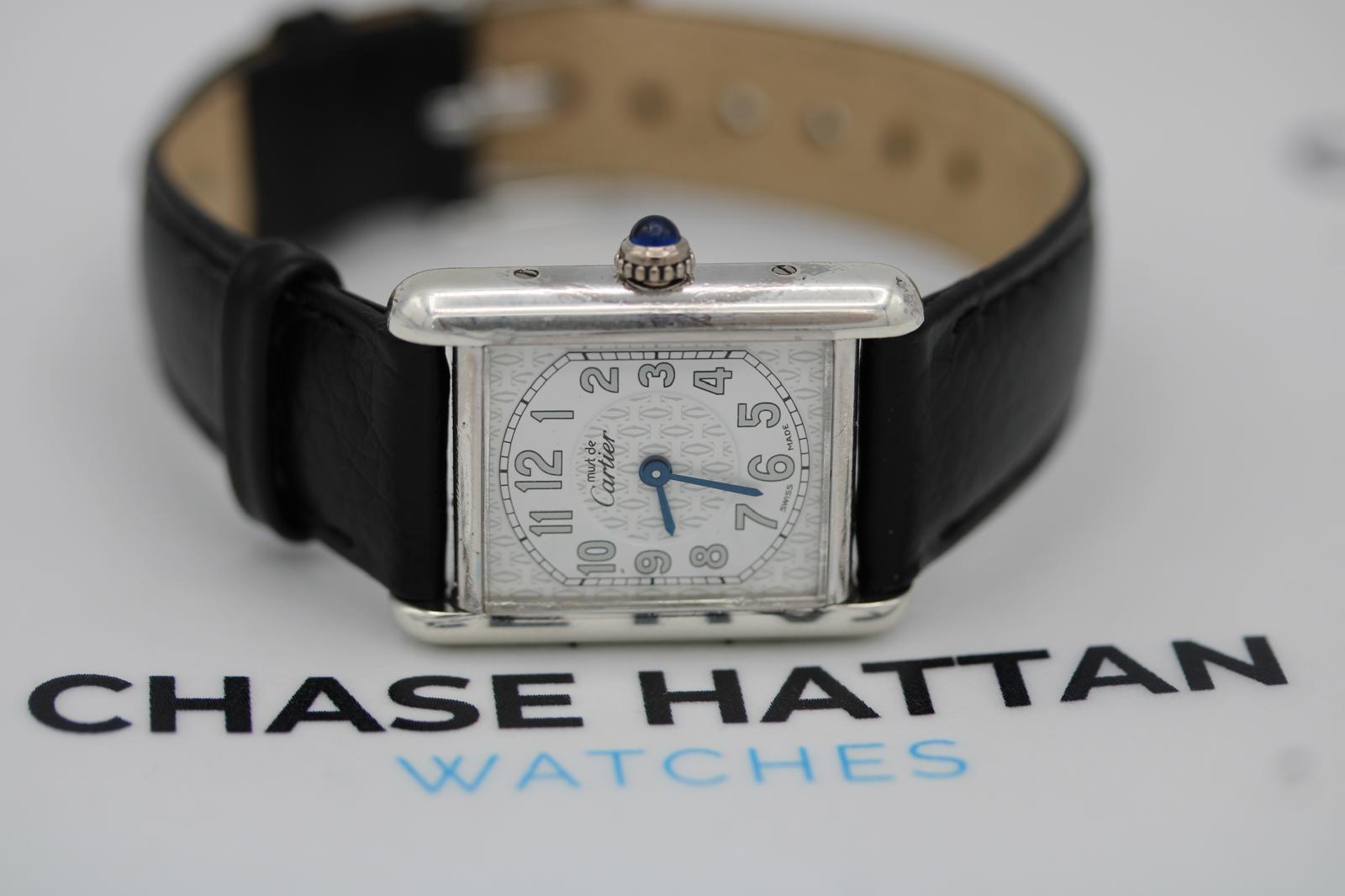 Must de Cartier 2416 22x30mm 1999 Carte di servizio astuccio in vendita 5