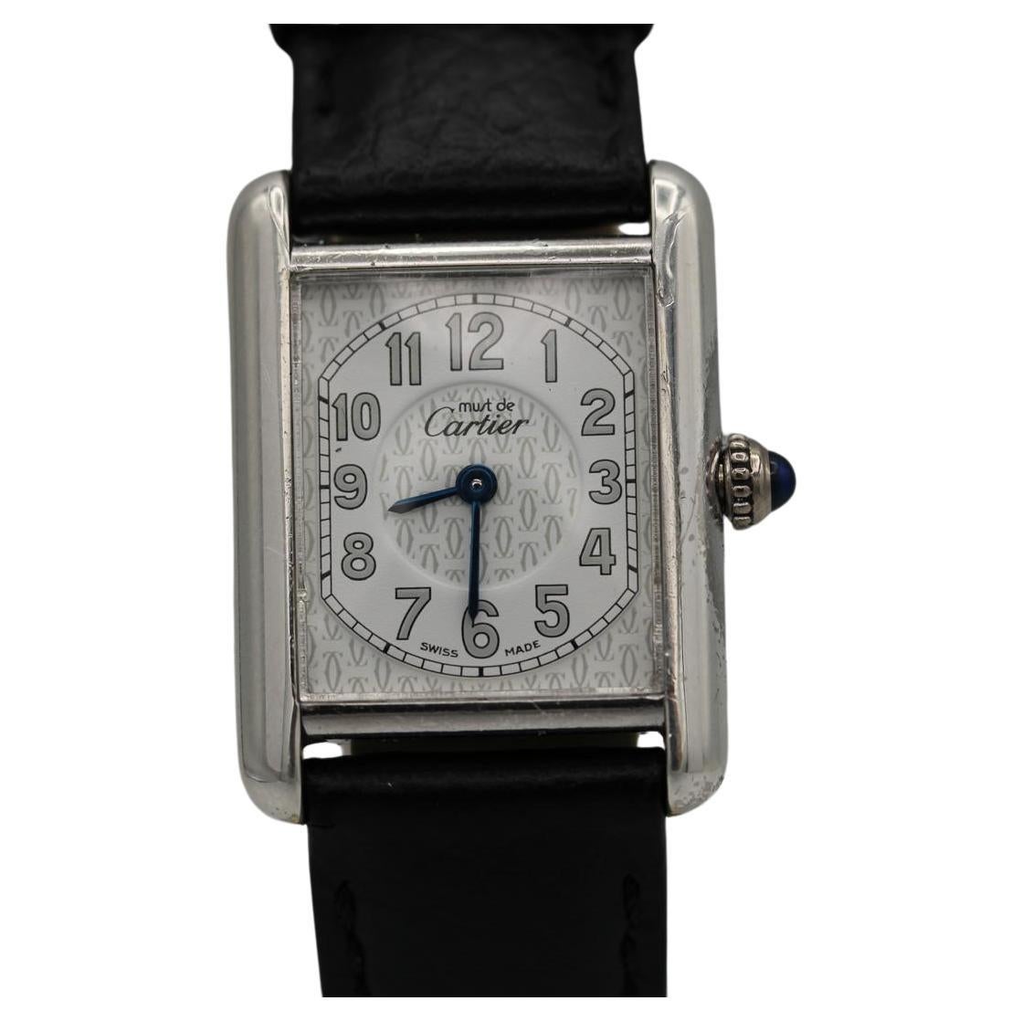 Must de Cartier 2416 22x30mm 1999 Carte di servizio astuccio in vendita