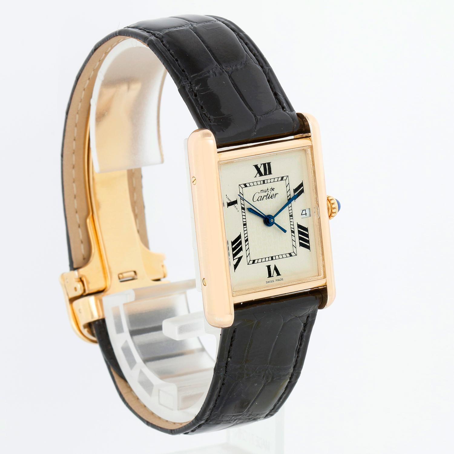 Cartier Must de Cartier Argent Quartz Watch Ref. 2413 In Excellent Condition In Dallas, TX