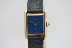 Cartier Must de Cartier Blue Lapis Dial – Mechanical Wind (1980s)