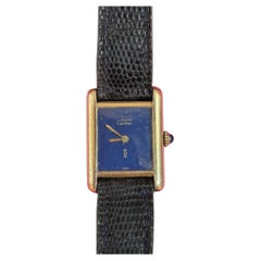 Cartier Must de Cartier Blue Lapis Dial – Mechanical Wind (1980s)
