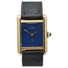 Cartier Must de Cartier Blue Lapis Dial – Mechanical Wind (1980s)