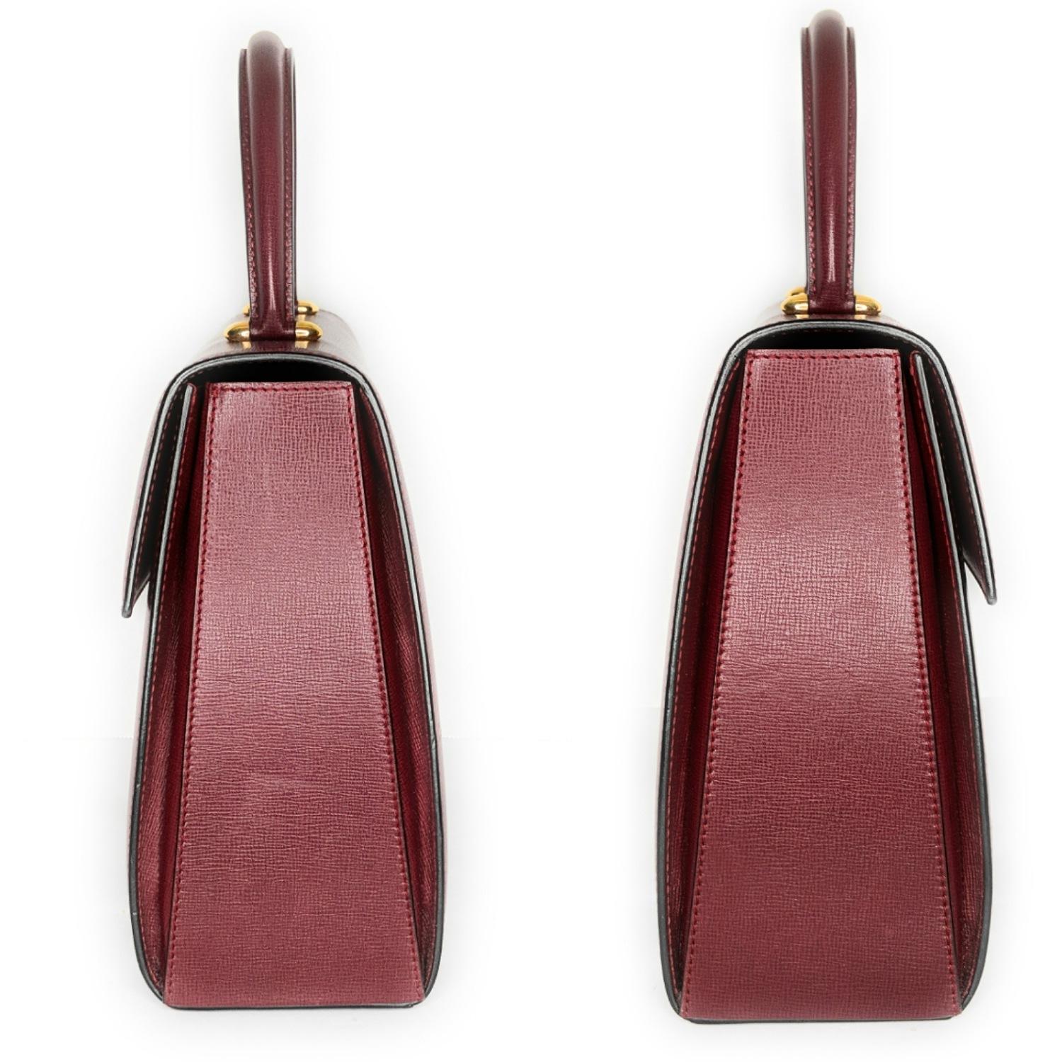 Cartier Must de Cartier Bordeaux Kalbsleder Handtasche (Braun)