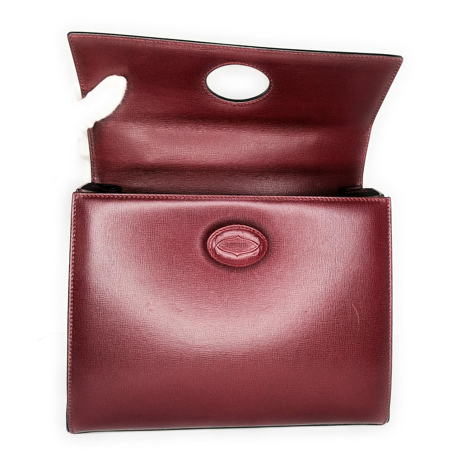 Cartier Must de Cartier Bordeaux Kalbsleder Handtasche 1