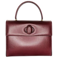 Cartier Must de Cartier Bordeaux Calf Leather Handbag