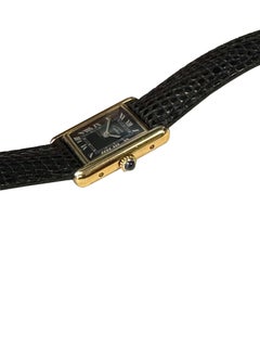 Cartier Must De Cartier Classic Tank Vermeil Mid Size Quartz Wrist Watch
