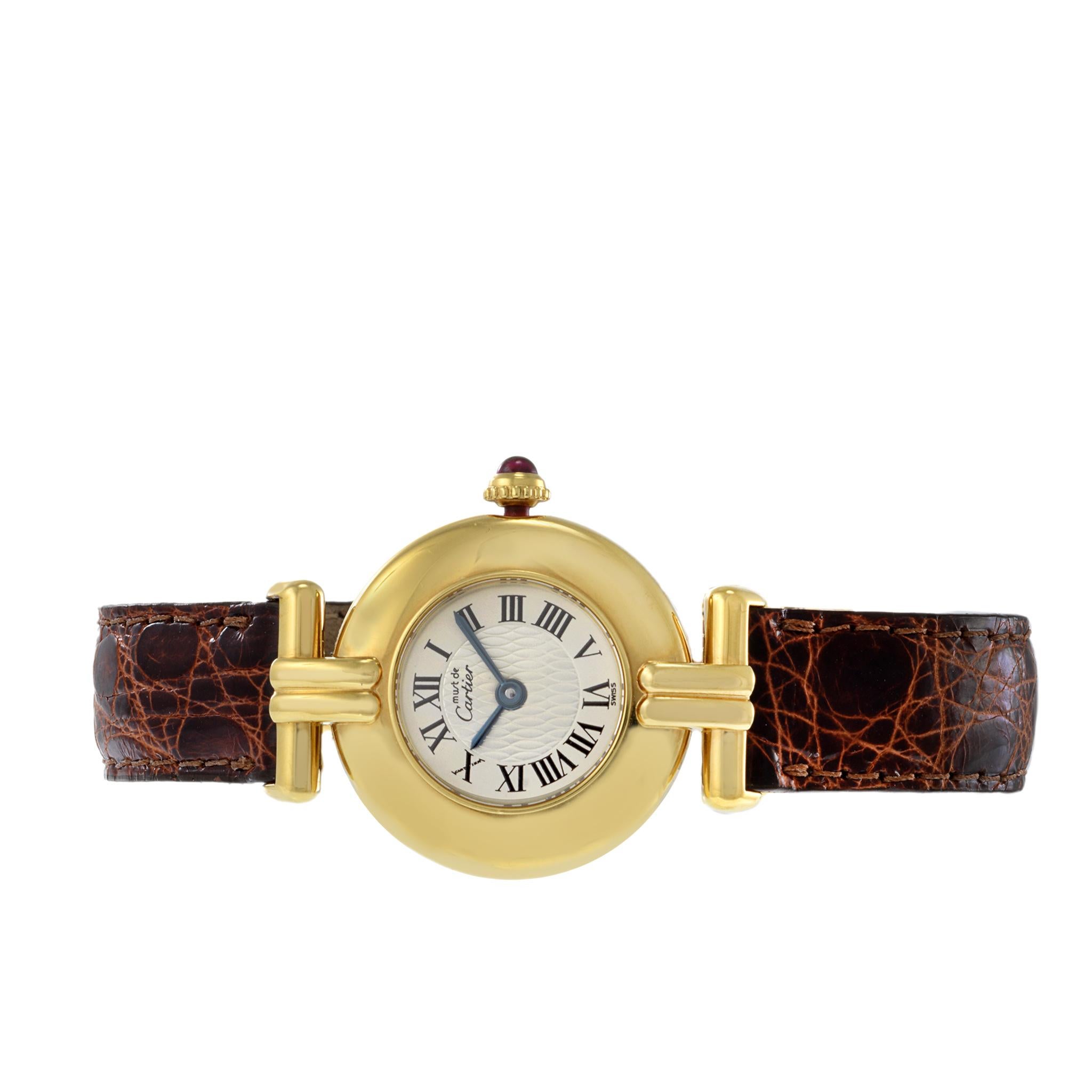 Cartier Must de Cartier Colisee Uhr aus Vermeil-Quarz Damen