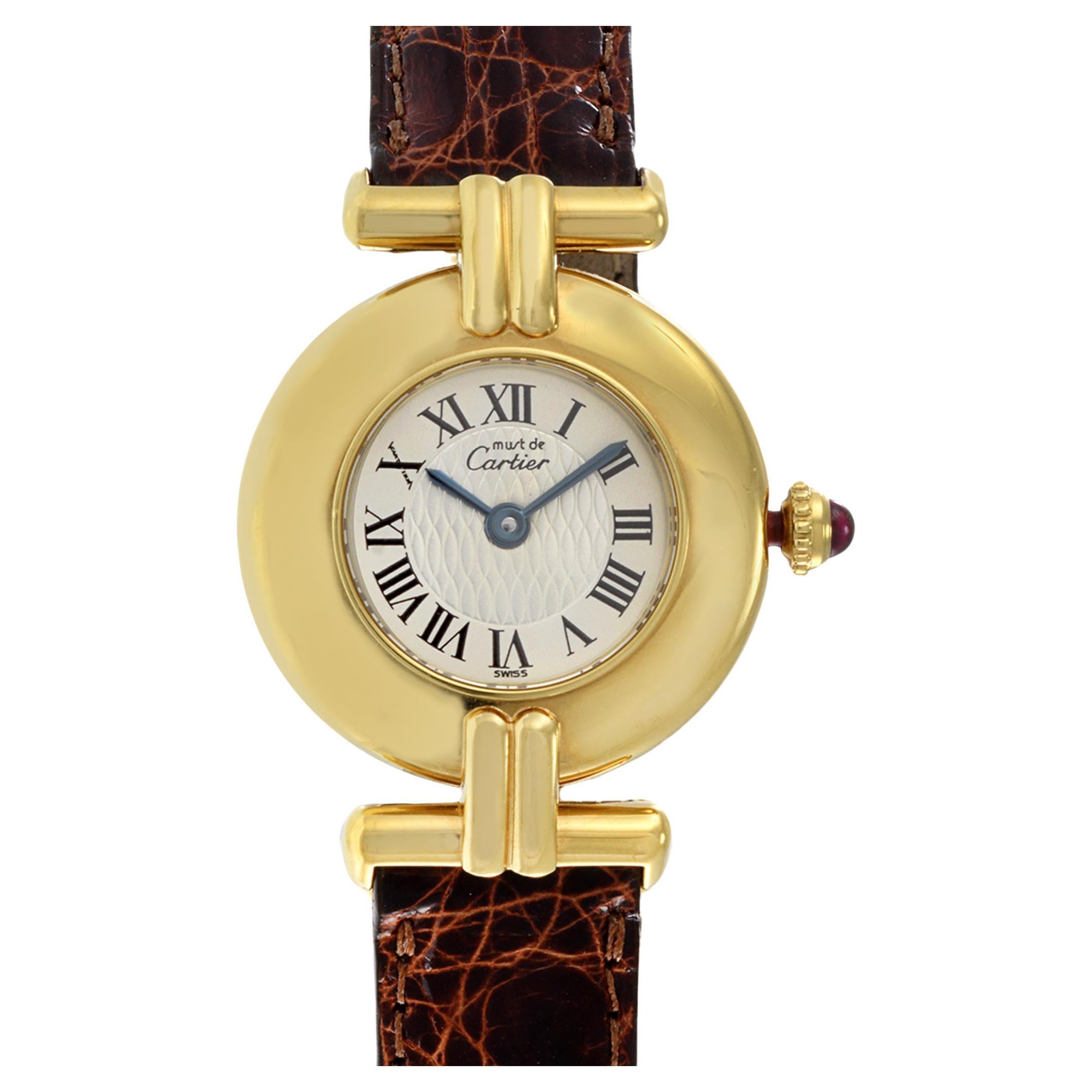 Cartier Must de Cartier Colisee Uhr aus Vermeil-Quarz