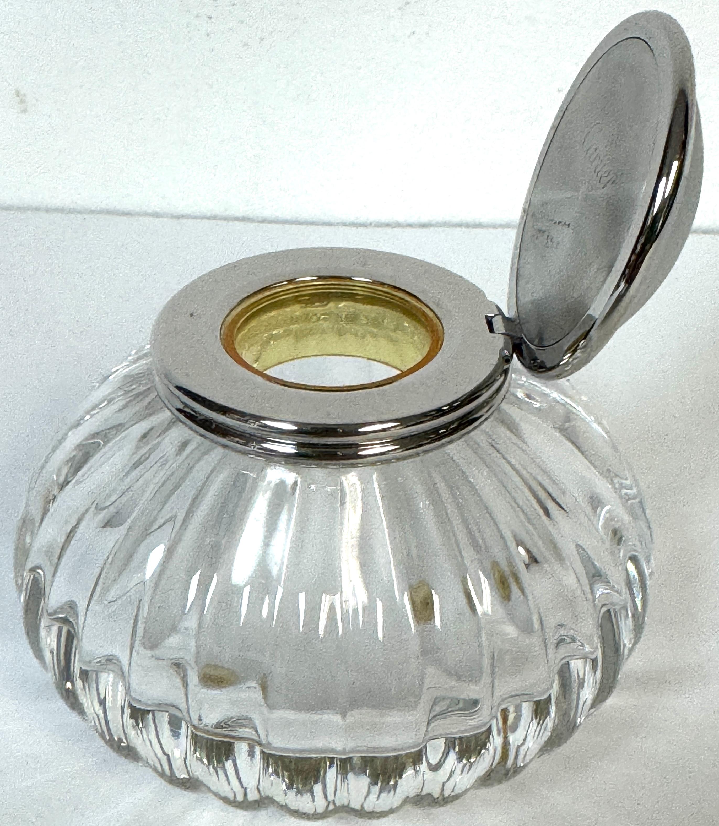 Calamaio Mellon in cristallo e argenteria Must de Cartier In condizioni buone in vendita a West Palm Beach, FL