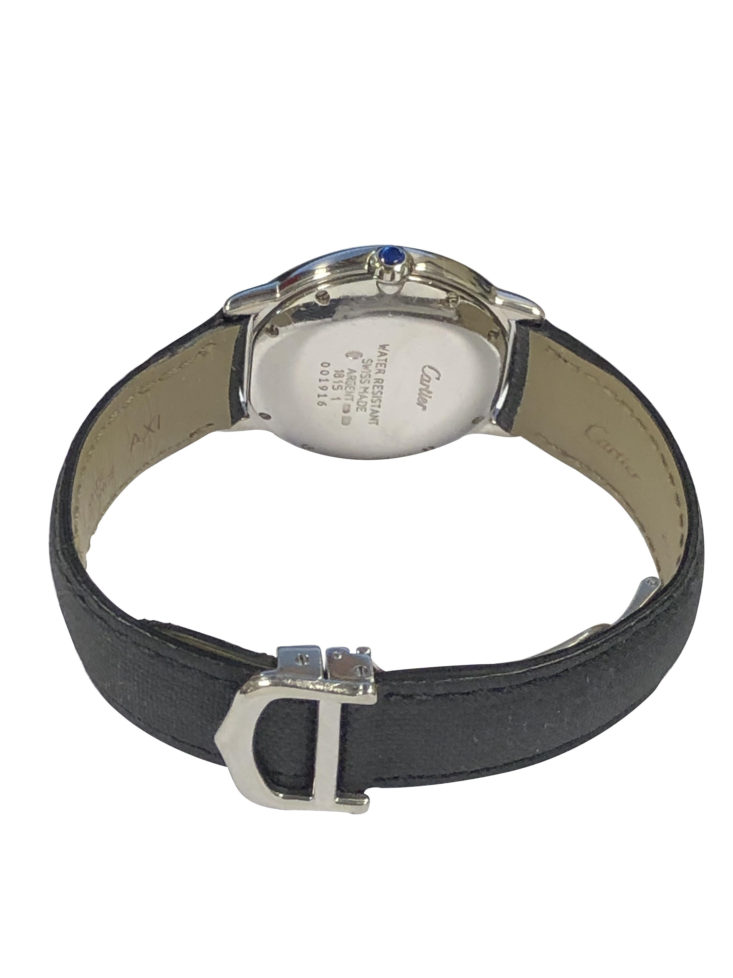 Cartier Must de Cartier Midsize Sterling Quartz Wrist Watch 2