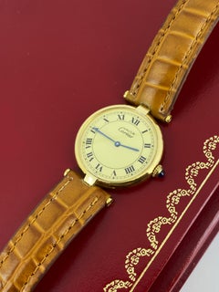 Cartier Must de Cartier Paris Vermeil 925 Argent 30mm Quartz Unisex Watch