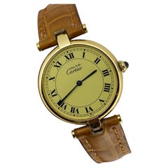 Cartier Must de Cartier Paris Vermeil 925 Argent 30mm Quartz Unisex Watch