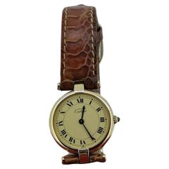 Cartier Must de Cartier Paris Vermeil 925 Silber vergoldete Quarz 24mm Damenuhr
