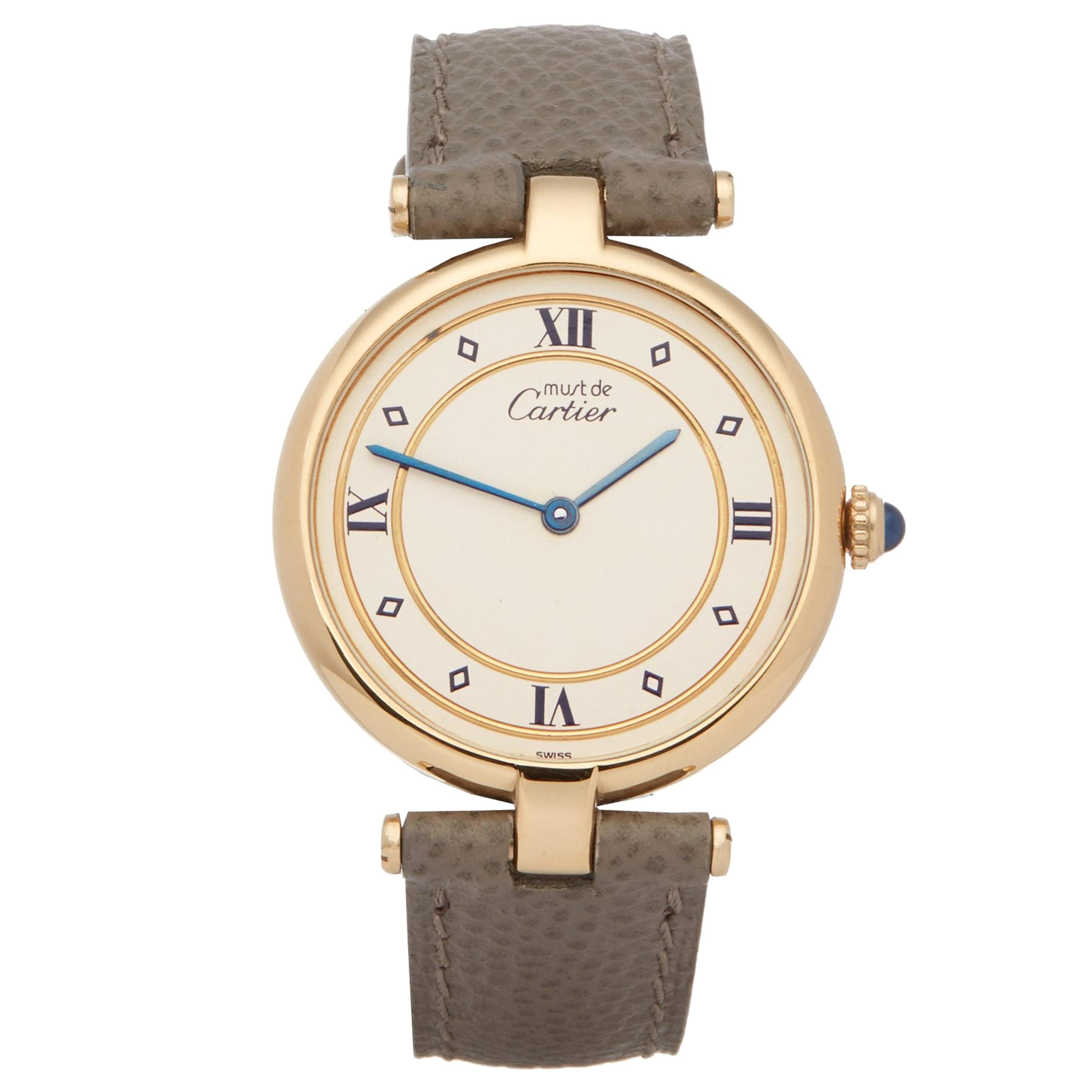 Cartier Must de Cartier Ronde 101958 Ladies Gold-Plated Watch