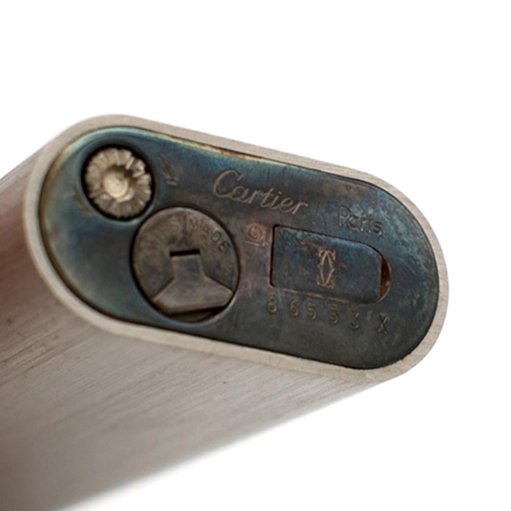 Beige Cartier Must De Cartier Silver Plated Briquet Lighter	