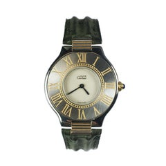 Cartier Must de Cartier Montre-bracelet à quartz en acier et or accentué