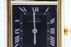 Cartier Must de Cartier Tank  23mm x 30mm  Black Dial  1980s  Manual Wind