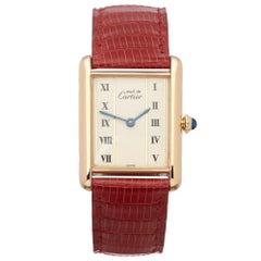 Cartier Must de Cartier Tank, 82102 Ladies Gold-Plated Watch
