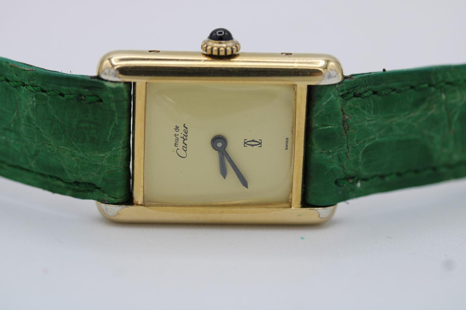 Must de Cartier Tank C91006  20mm x 28mm  Greene & Greene  Vintage en vente 6