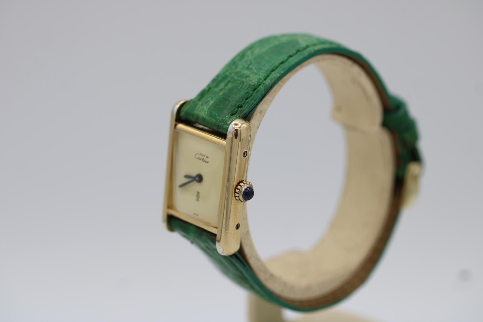 Must de Cartier Tank C91006  20mm x 28mm  Greene & Greene  Vintage Bon état - En vente à London, GB