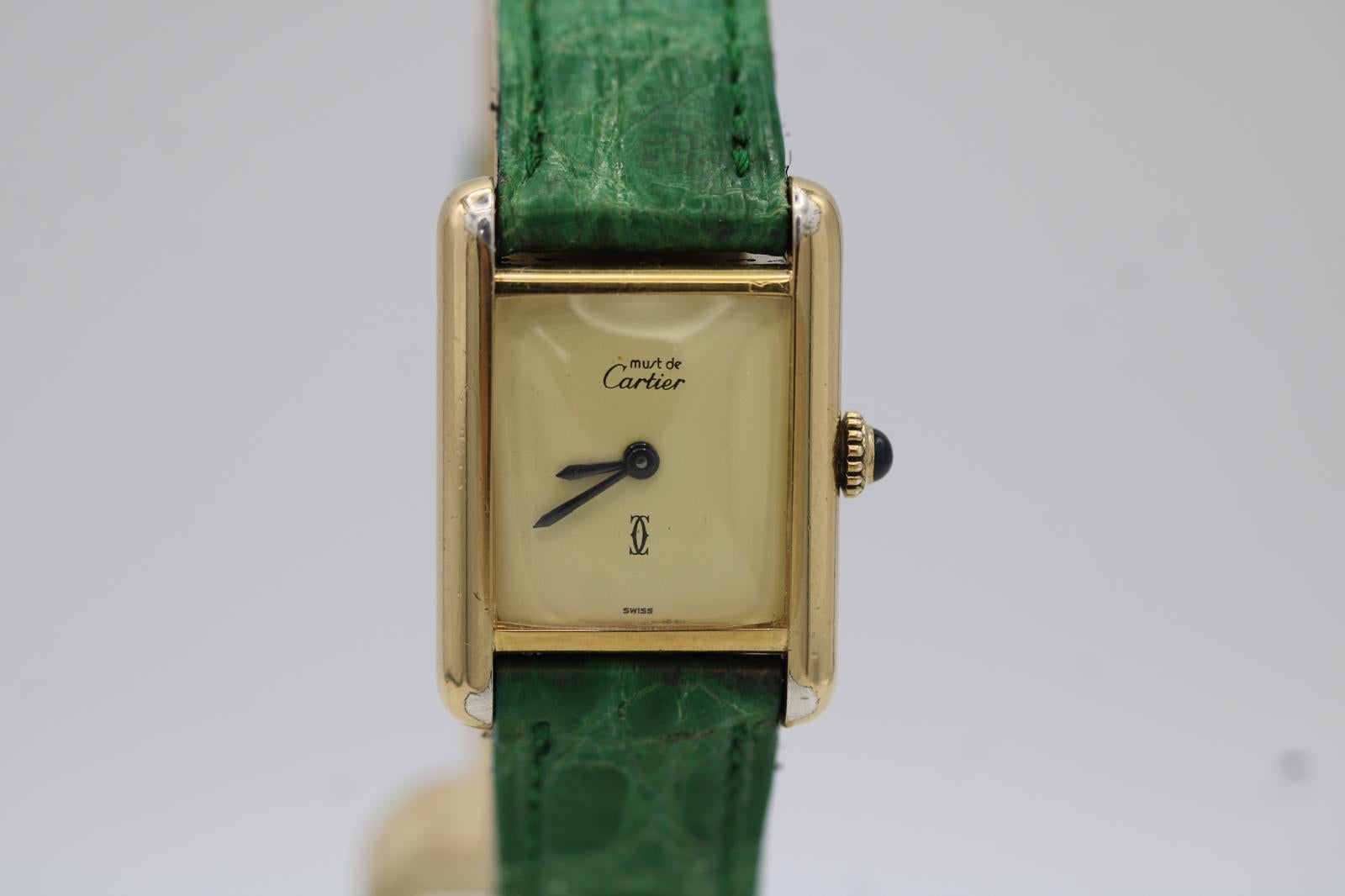 Must de Cartier Tank C91006  20mm x 28mm  Greene & Greene  Vintage en vente 3