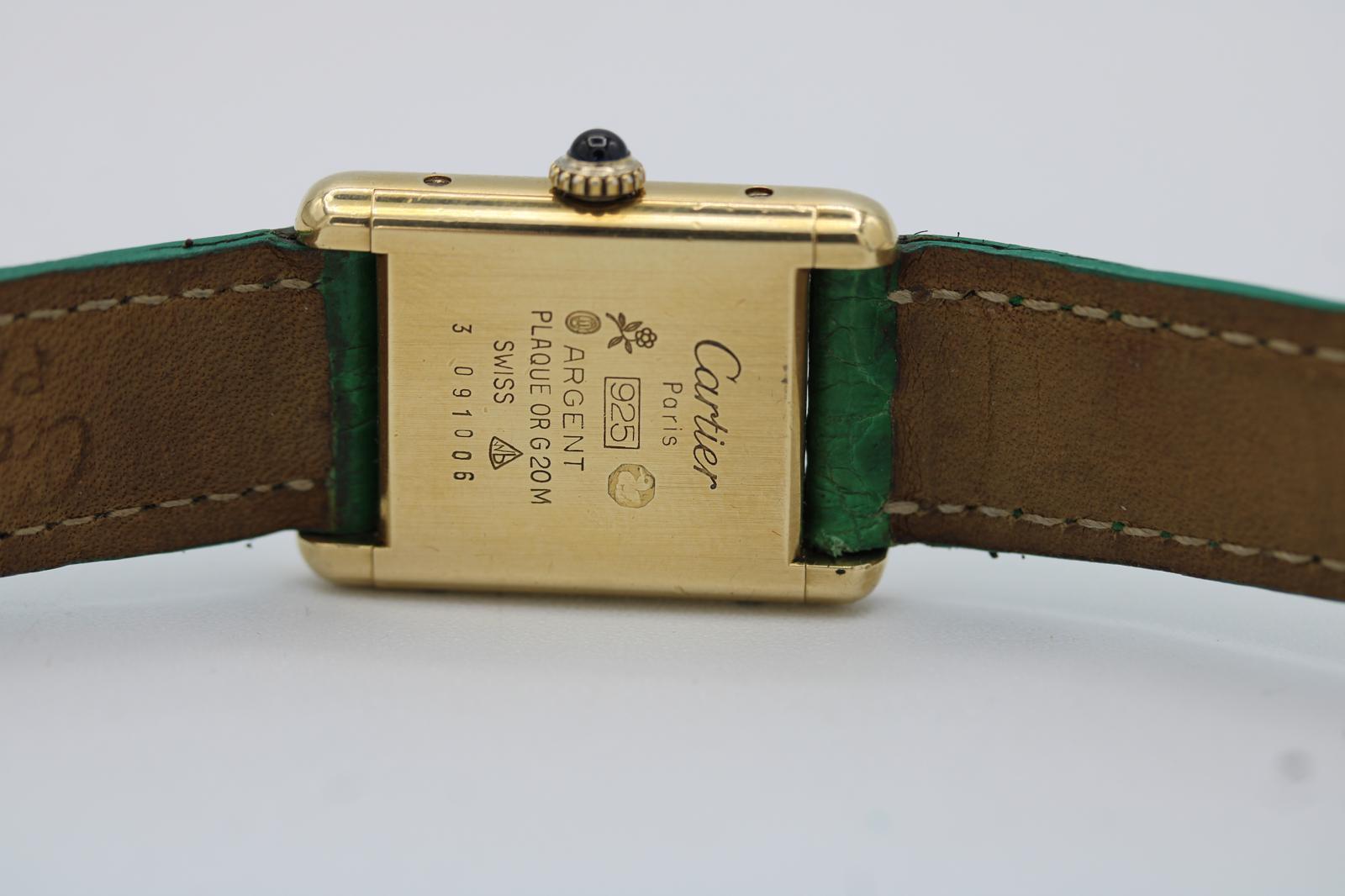 Must de Cartier Tank C91006  20mm x 28mm  Greene & Greene  Vintage en vente 5