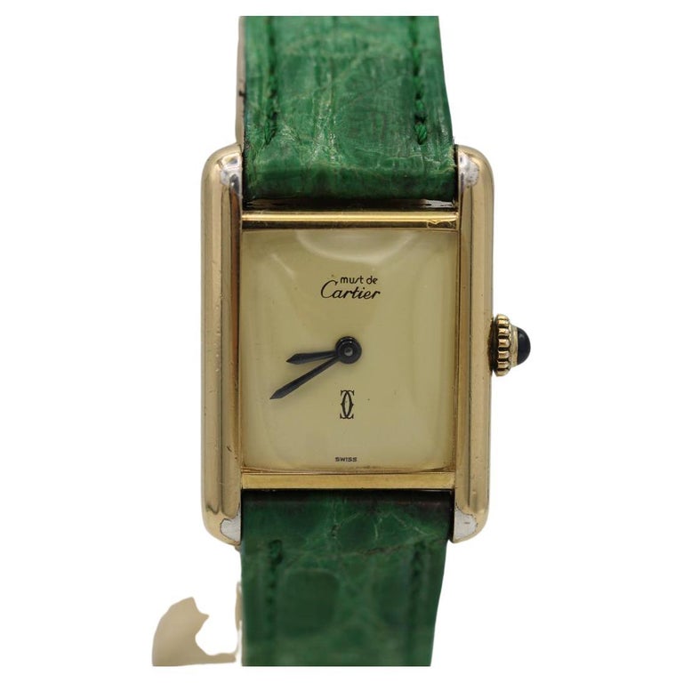 Cartier Must de Cartier Tank C91006 20mm x 28mm Green Strap