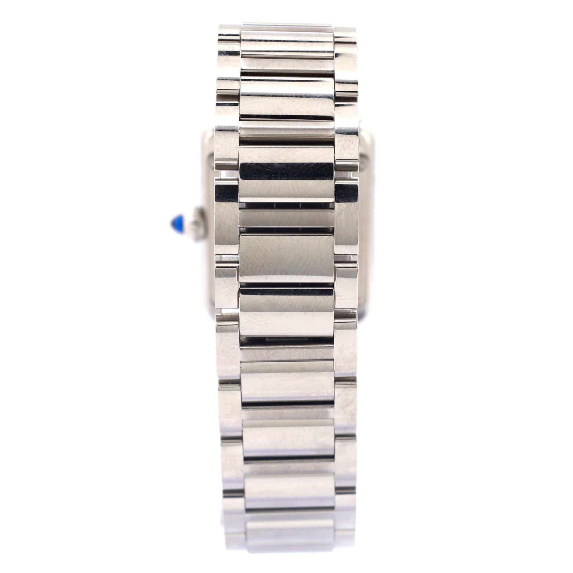 Cartier Must de Cartier Tank-Quarz-Uhr aus Edelstahl 22 1