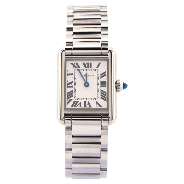 Cartier Must de Cartier Tank Quartz Watch Stainless Steel 22 For Sale