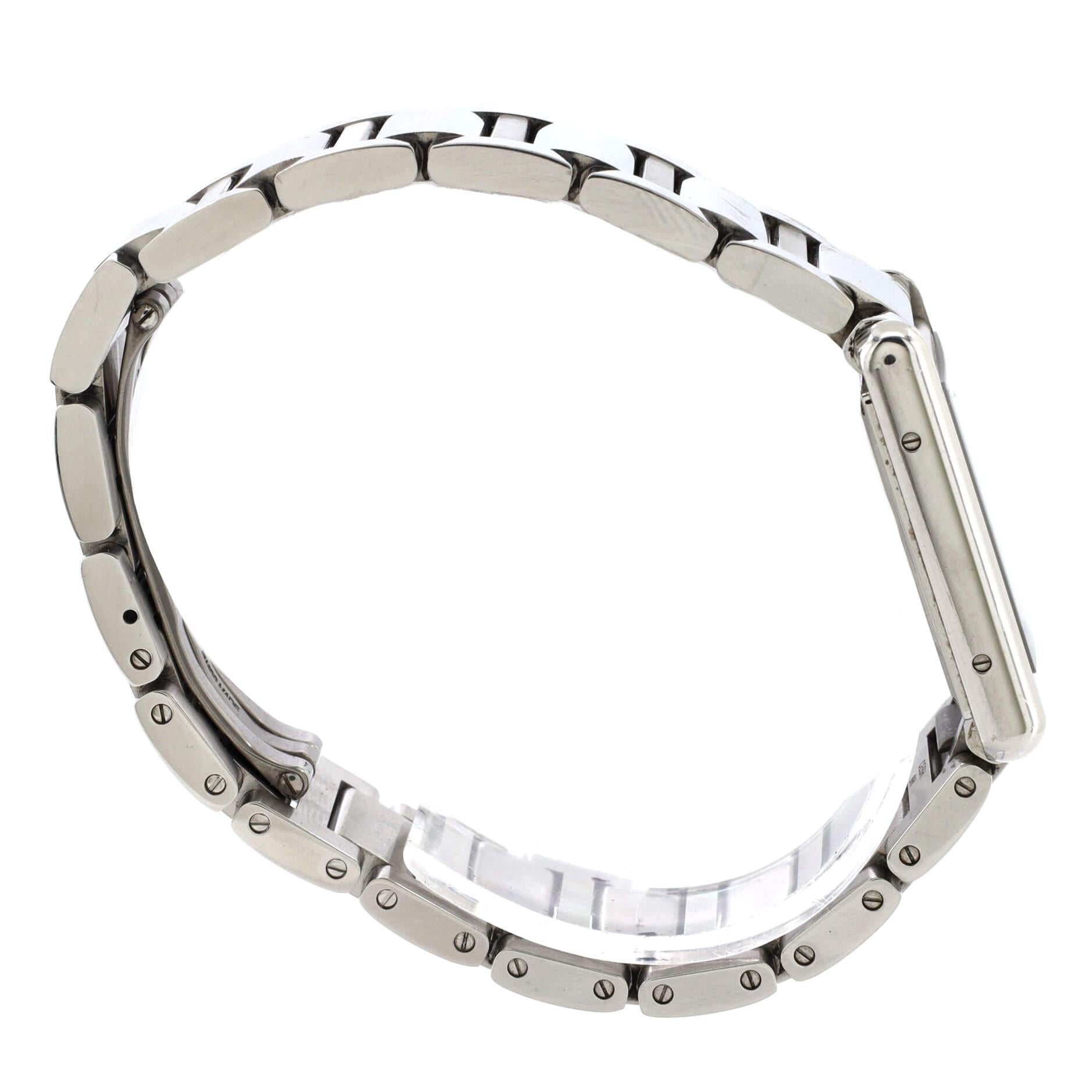 Cartier Must de Cartier Tank-Quarz-Uhr aus Edelstahl 25 Damen