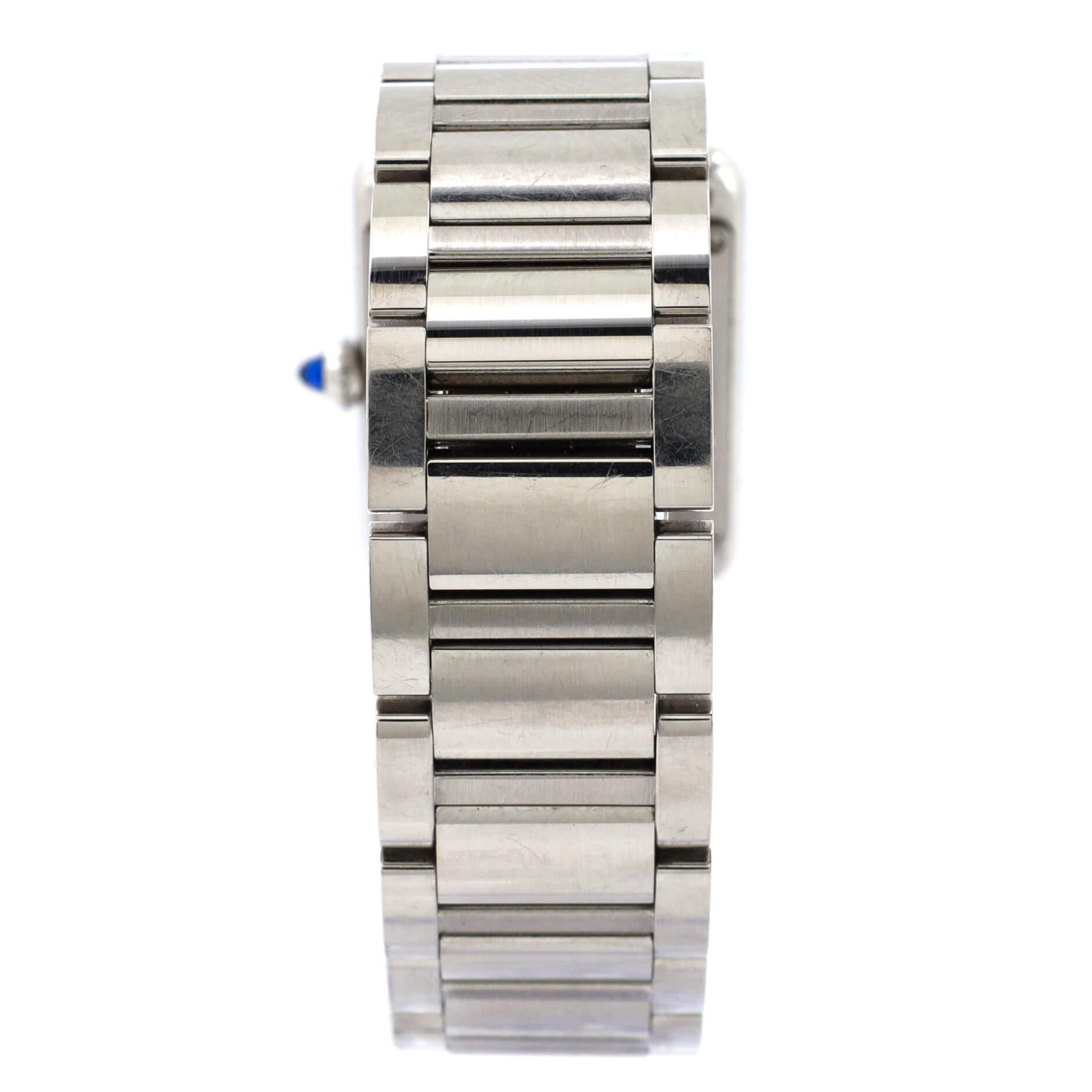 Cartier Must de Cartier Tank-Quarz-Uhr aus Edelstahl 25 1