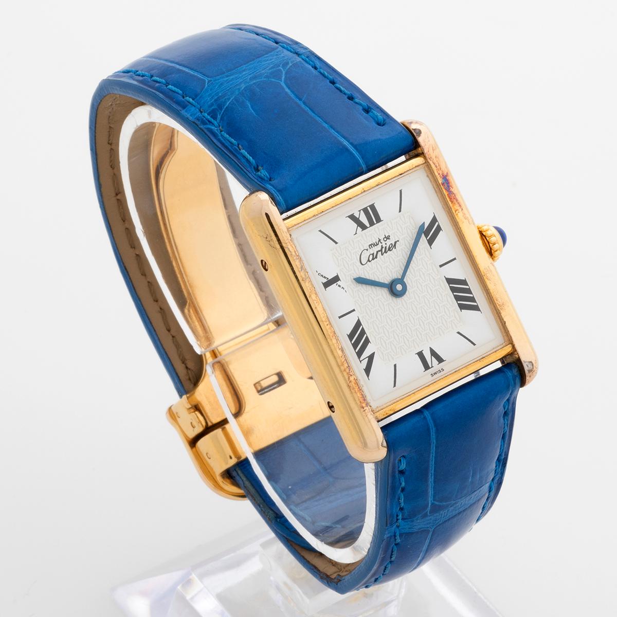 Cartier Must De Cartier Tank 'Reference 1615' Vintage & Selten, mit Box/Büchern im Zustand „Gut“ in Canterbury, England