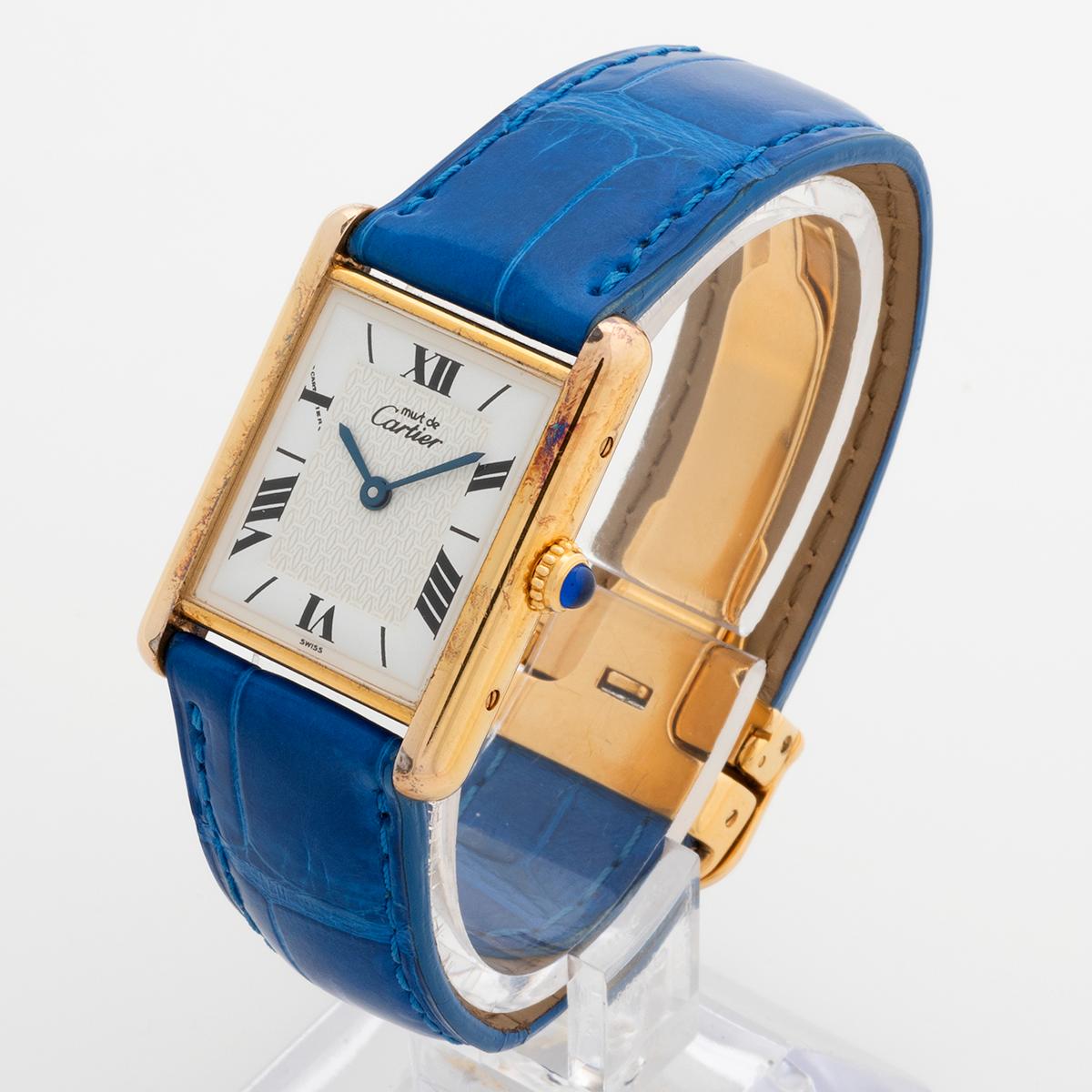 Cartier Must De Cartier Tank 'Reference 1615' Vintage & Selten, mit Box/Büchern für Damen oder Herren