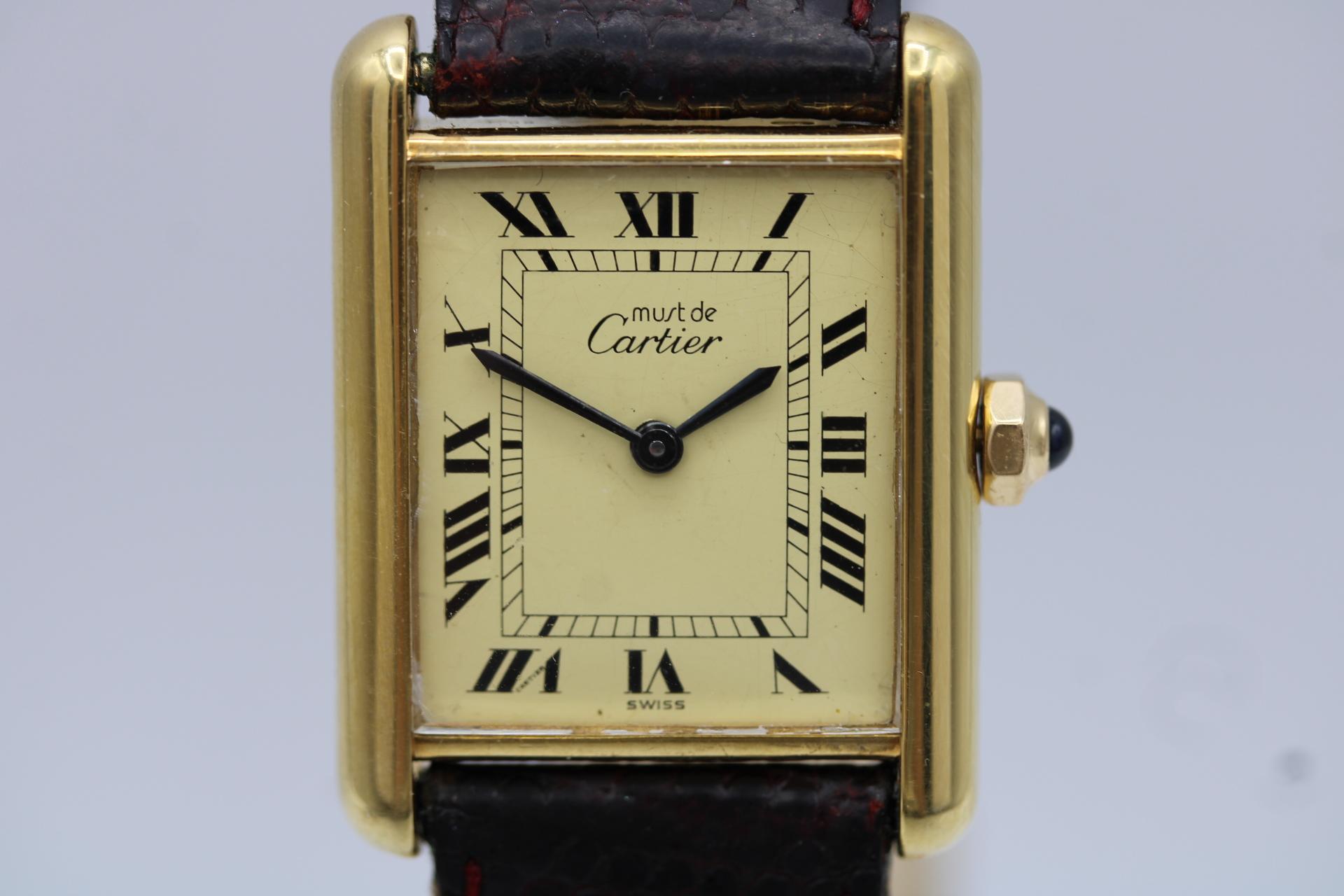 Cartier Must De Cartier Tank Vermeil In Good Condition In London, GB