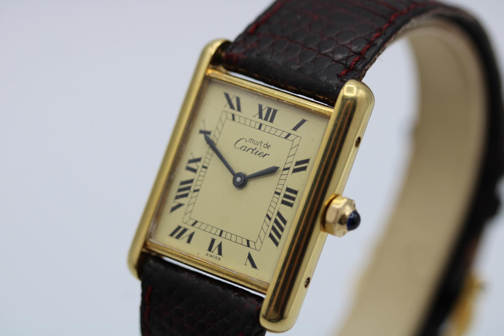 Men's Cartier Must De Cartier Tank Vermeil