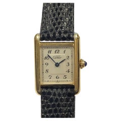 Cartier Must De Cartier Tank Vermeil Quartz Mid Size Wrist Watch