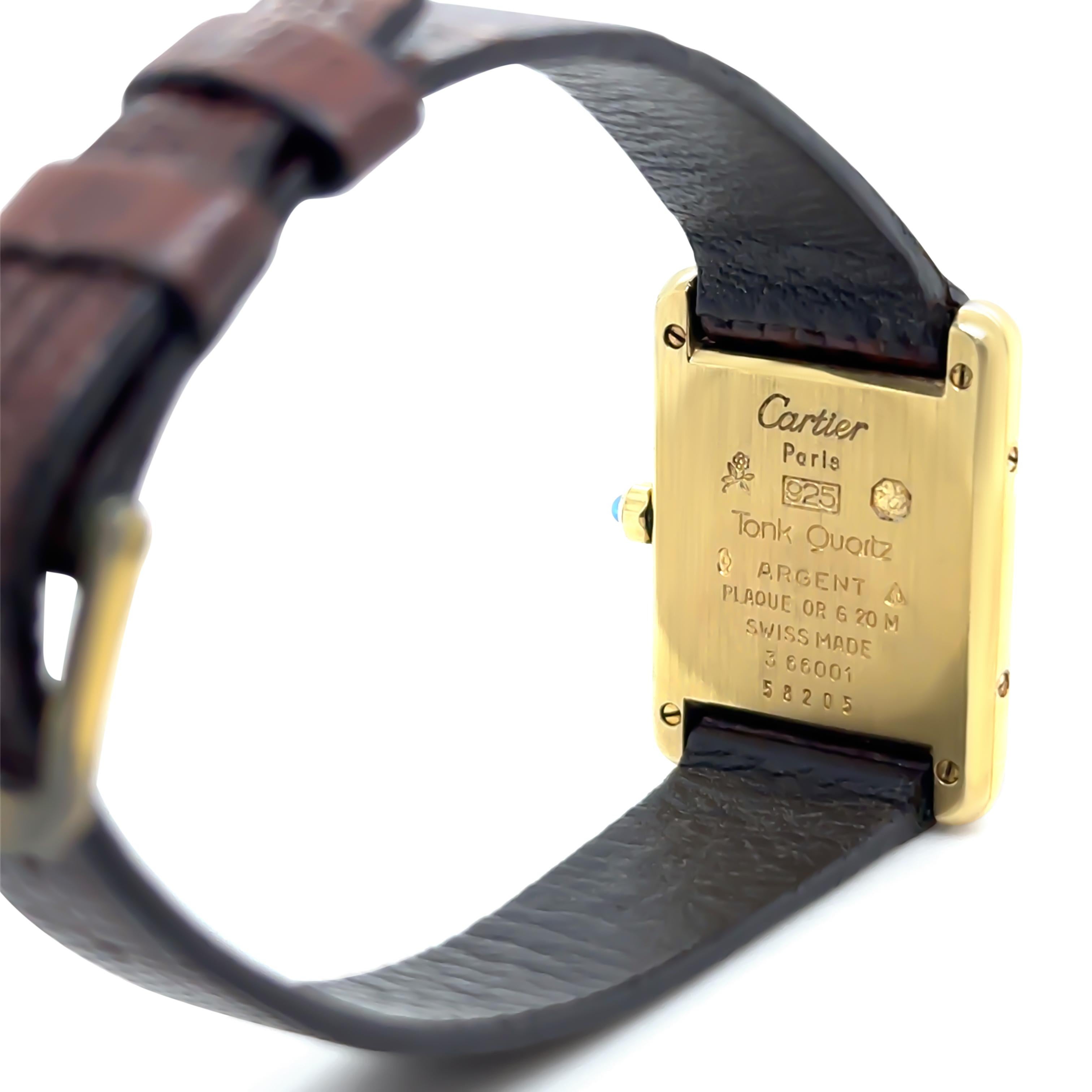 Cartier Must de Cartier Tank Vermeil Quarzuhr 1