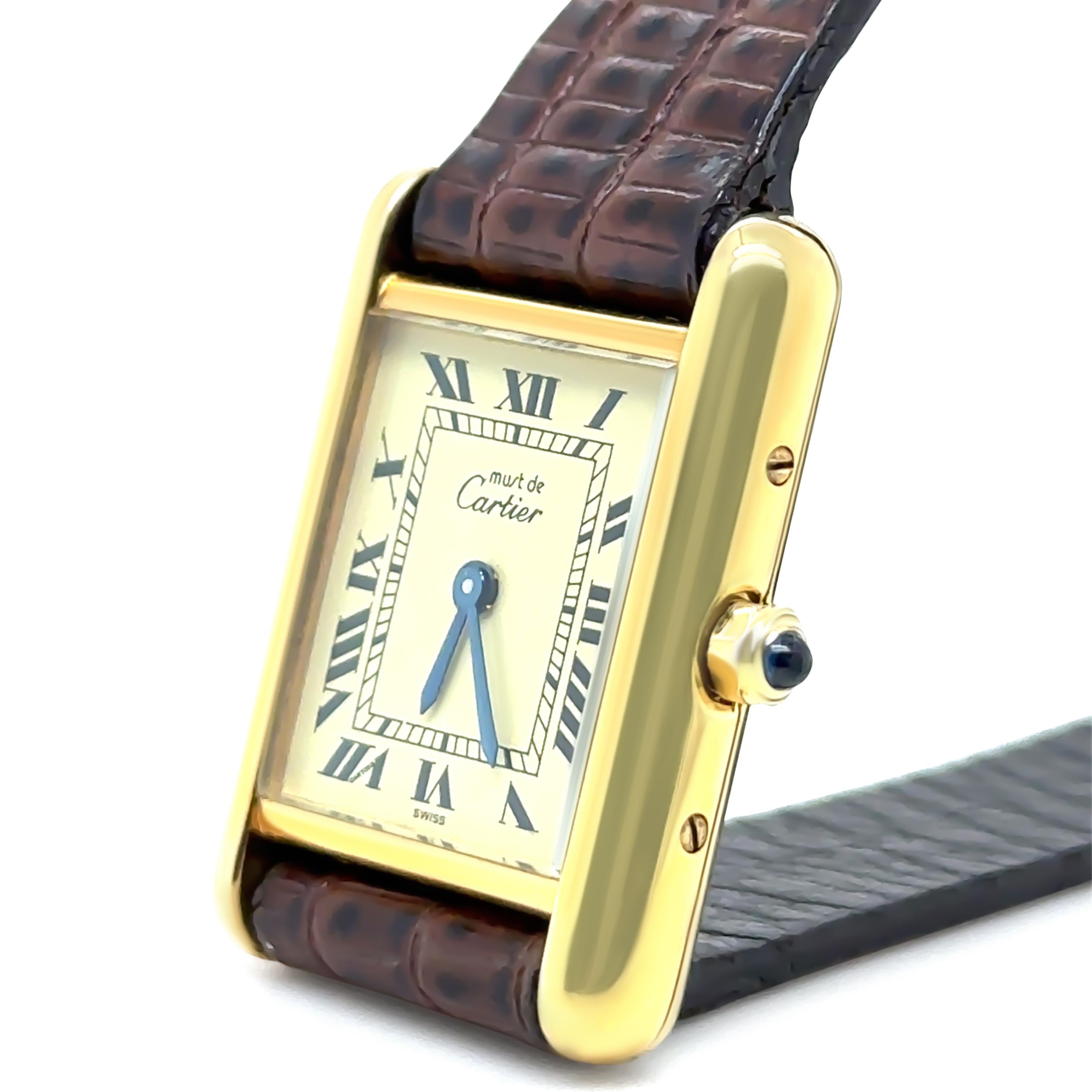 Cartier Must de Cartier Tank Vermeil Quarzuhr 2
