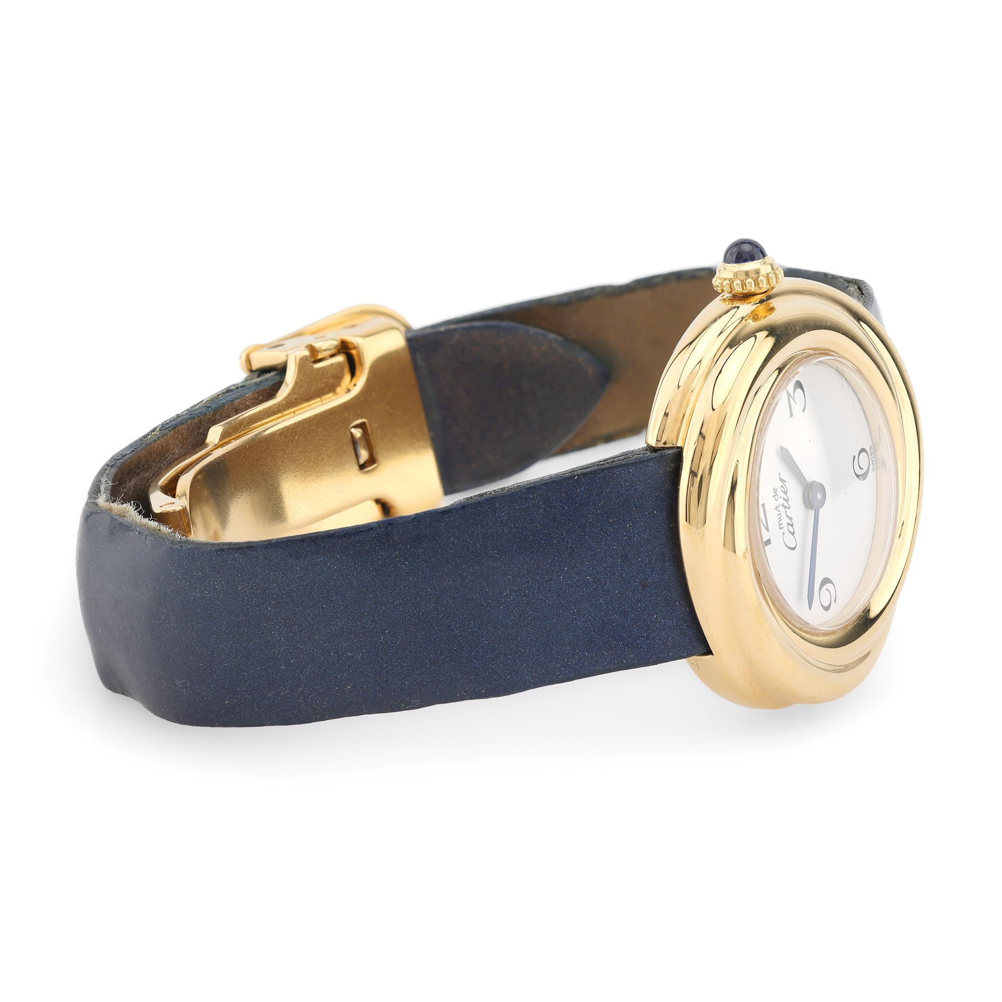 Modern Cartier Must de Cartier Trinity Gold Plated Watch
